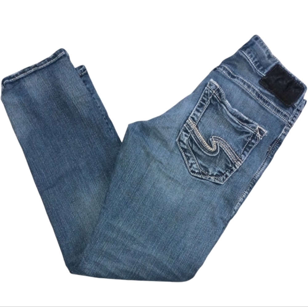Men's Silver Eddie Straight Leg Jeans Size 30X32